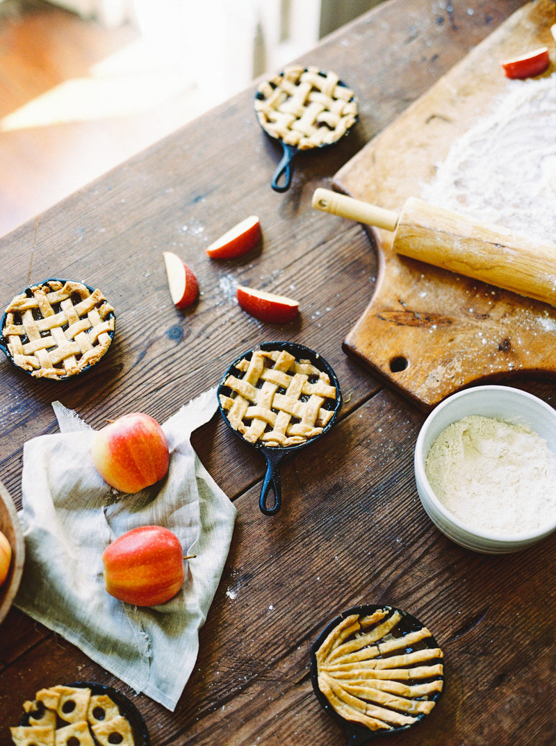 homemade apple pie station for a cozy autumn date night idea